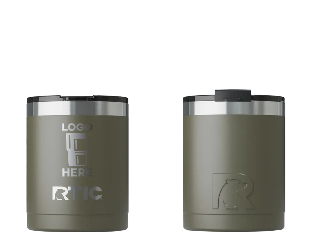 RTIC Essential Lowball Tumbler Olive Laser Engrave