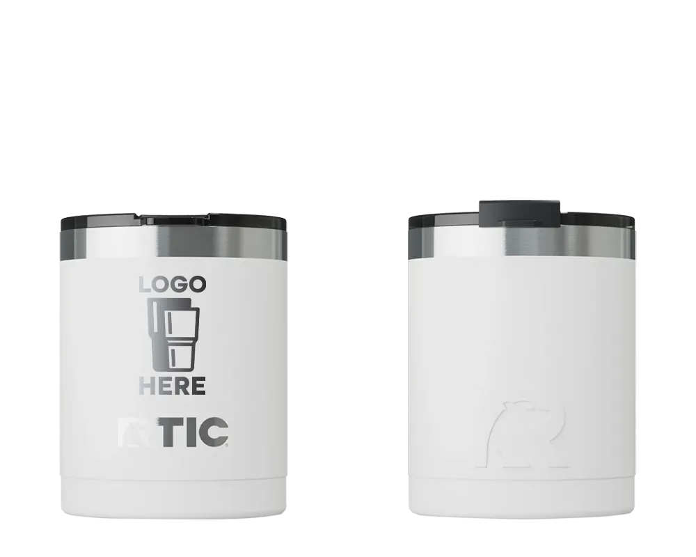 RTIC Essential Lowball Tumbler White Laser Engrave