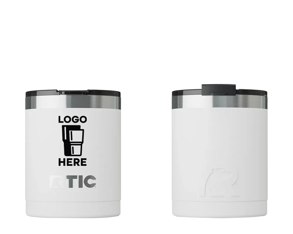 RTIC Essential Lowball Tumbler White Color Print