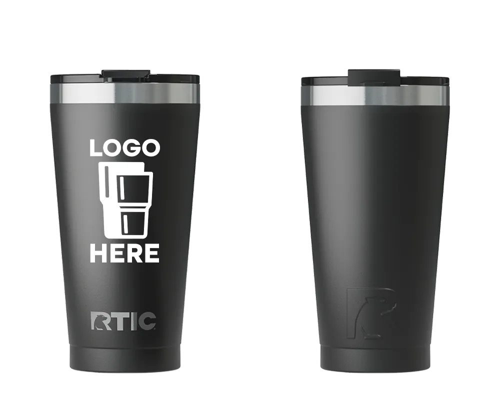 RTIC Essential Pint Tumbler Black Color Print