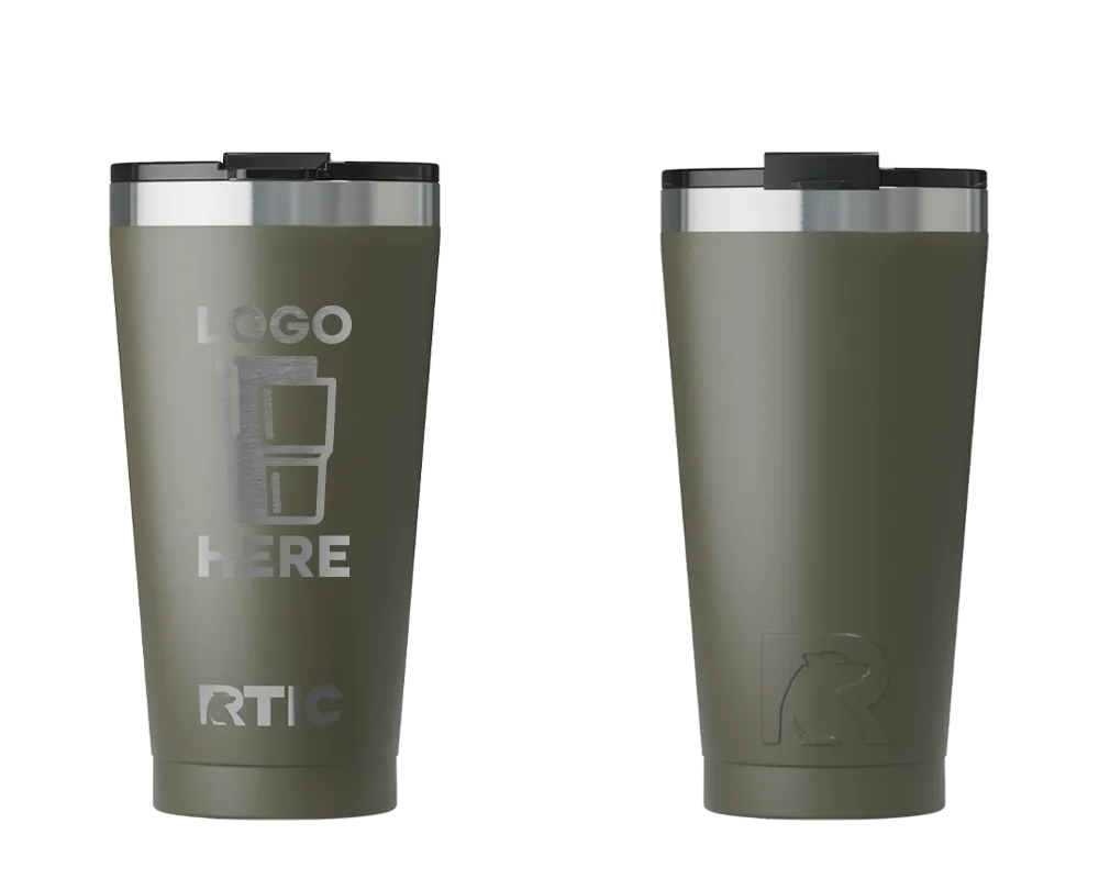 RTIC Essential Pint Tumbler Olive Laser Engrave