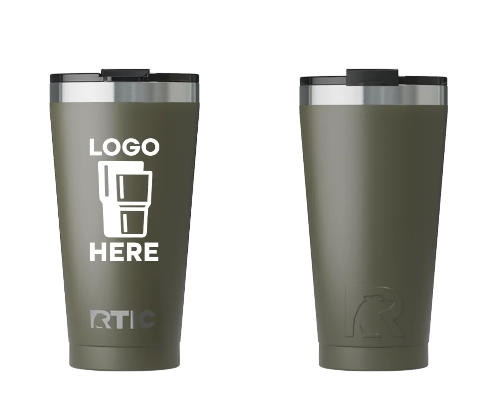 RTIC Essential Pint Tumbler Olive Color Print