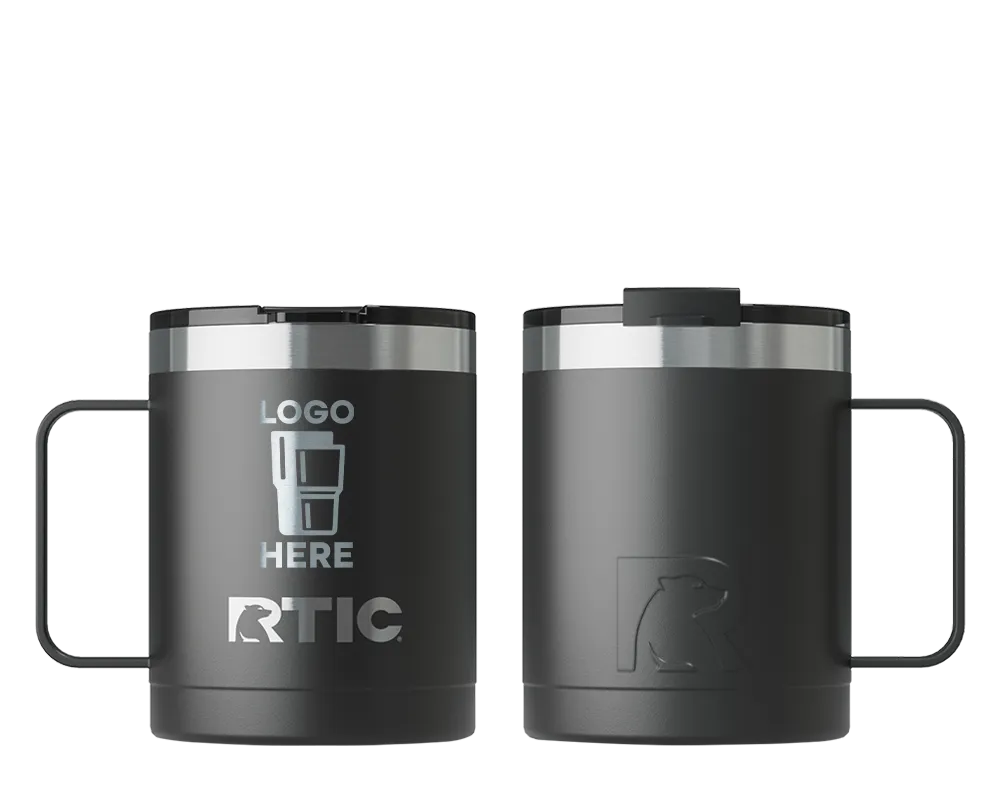 RTIC Essential Coffee Mug Black Laser Engrave