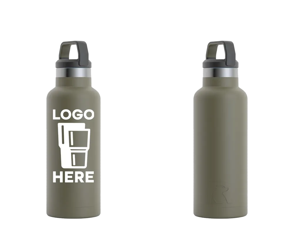 RTIC Sport Water Bottle Olive Color Print