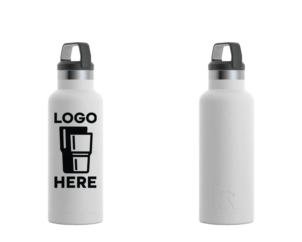 RTIC Sport Water Bottle White Color Print