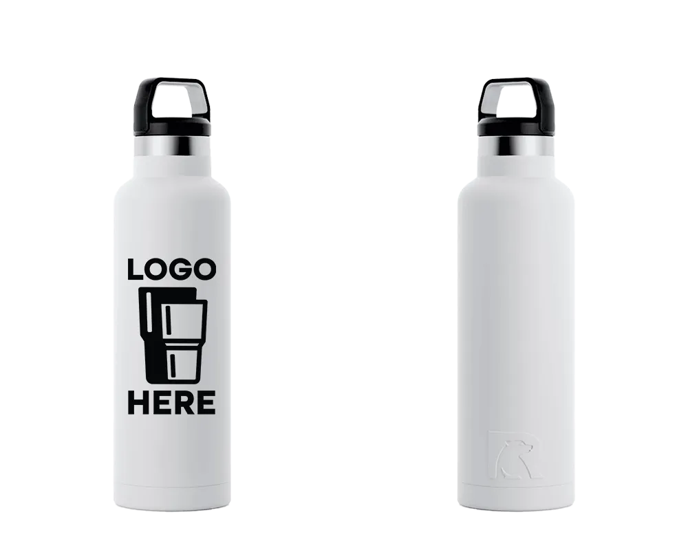 RTIC Sport Water Bottle White Color Print