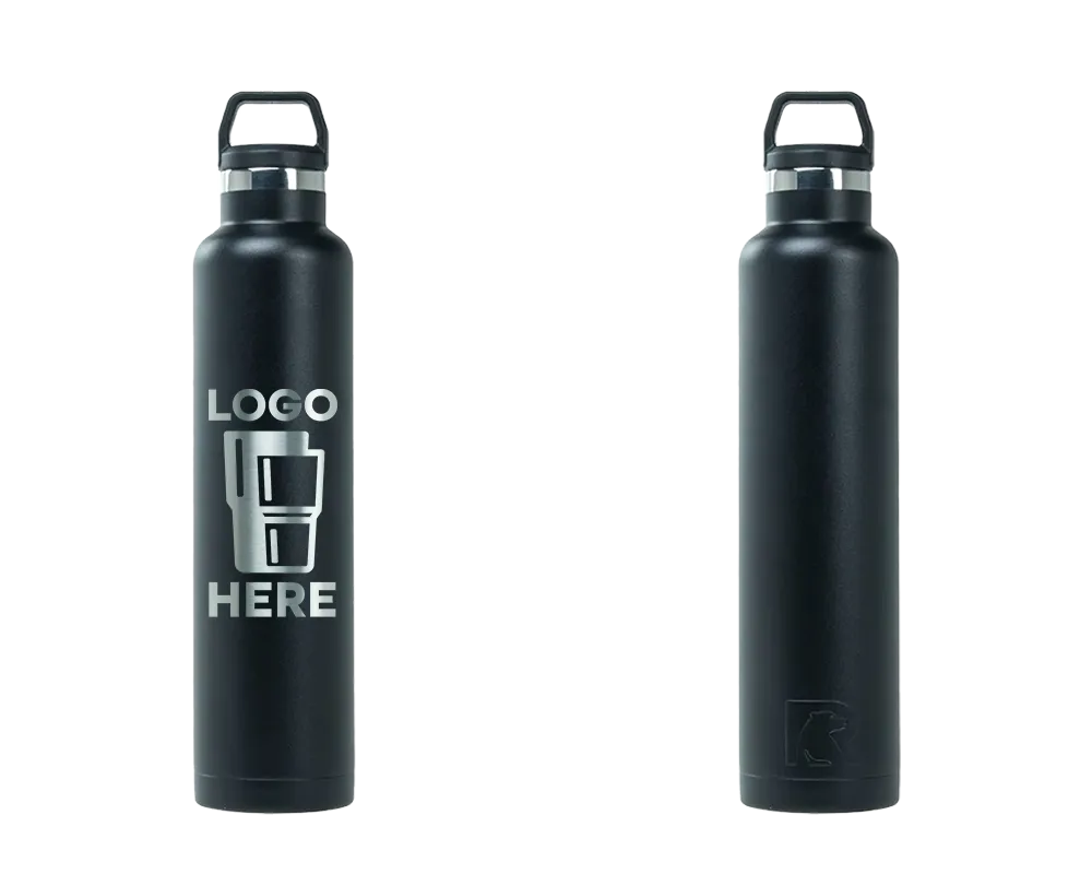 RTIC Sport Water Bottle Black Laser Engrave