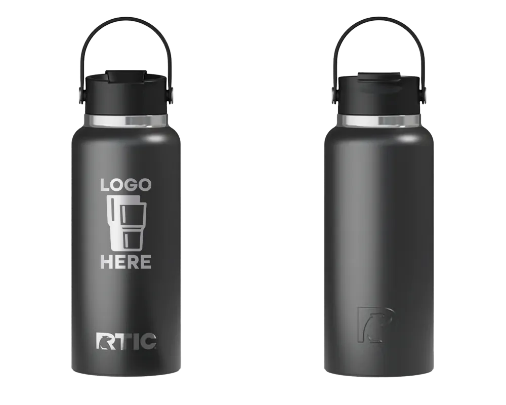 RTIC Outback Bottle Black Laser Engrave