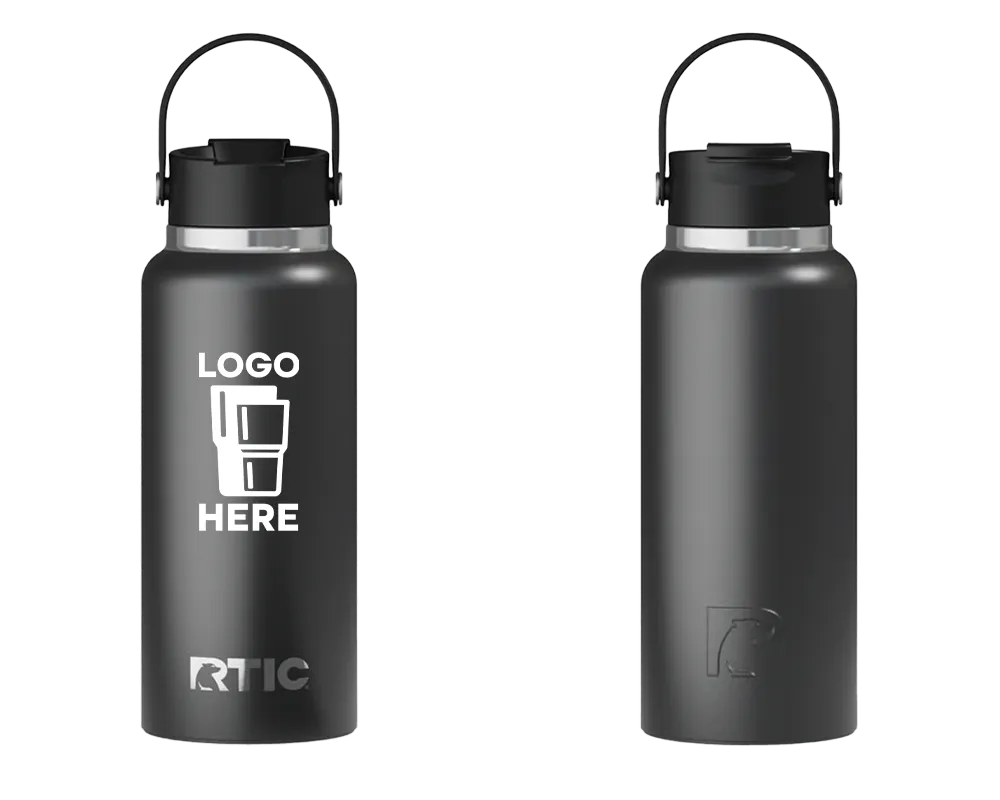 RTIC Outback Bottle Black Color Print