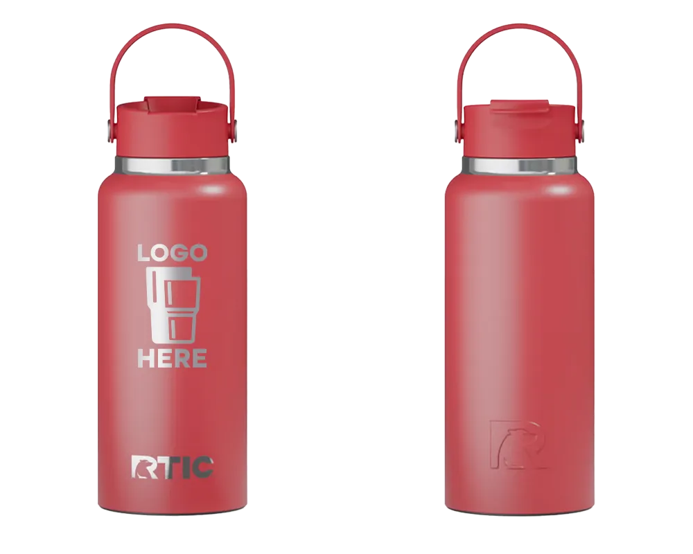 RTIC Outback Bottle Flag Red Laser Engrave