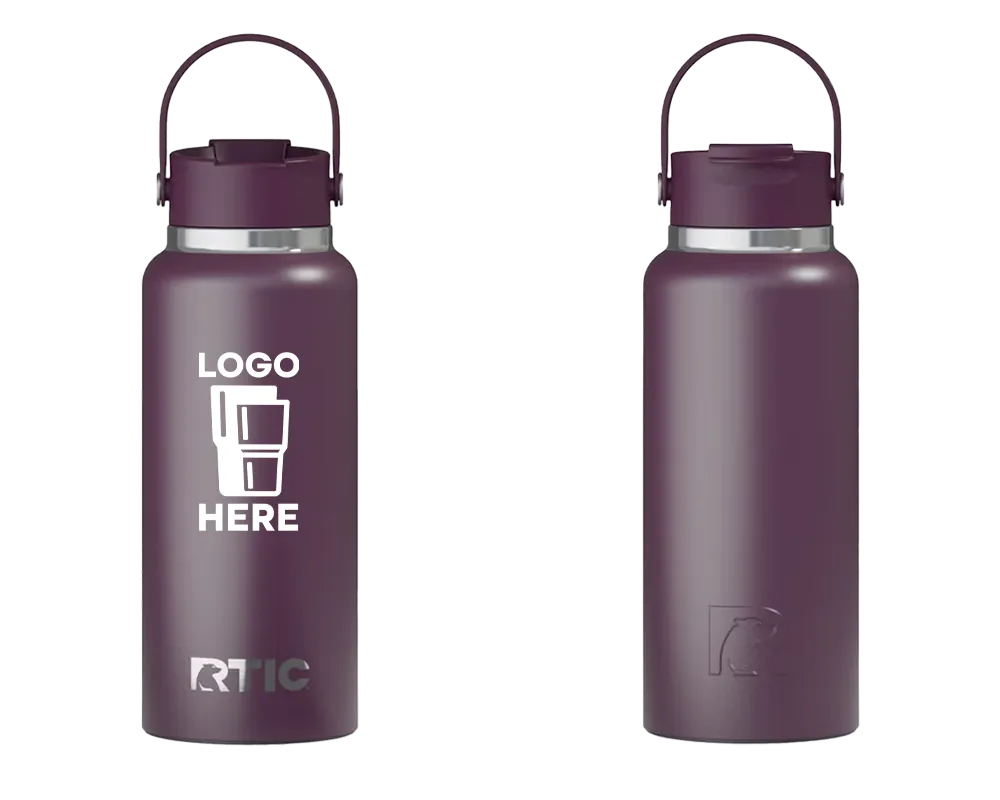 RTIC Outback Bottle Plum Color Print