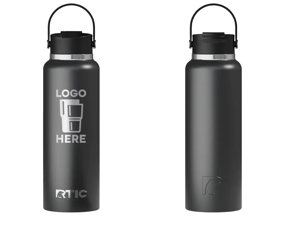 RTIC Outback Bottle Black Laser Engrave