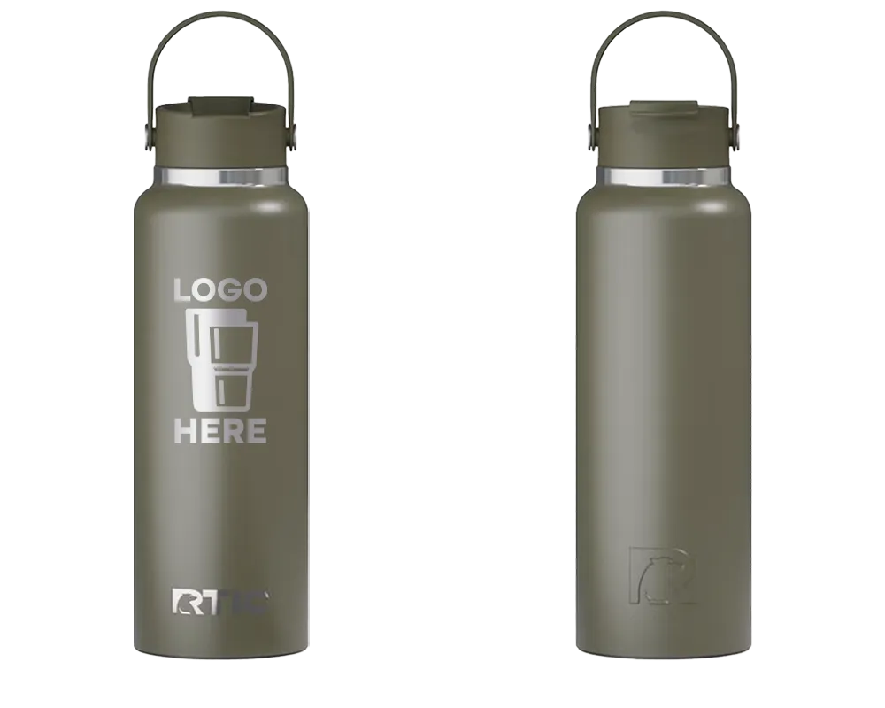 RTIC Outback Bottle Olive Laser Engrave