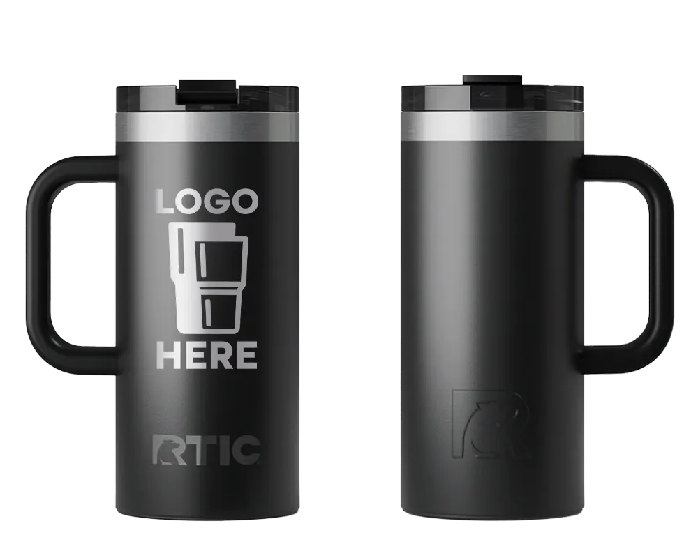 RTIC Road Trip Travel Mug Black Laser Engrave