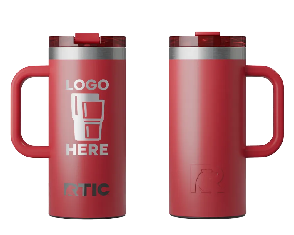 RTIC Road Trip Travel Mug Flag Red Laser Engrave