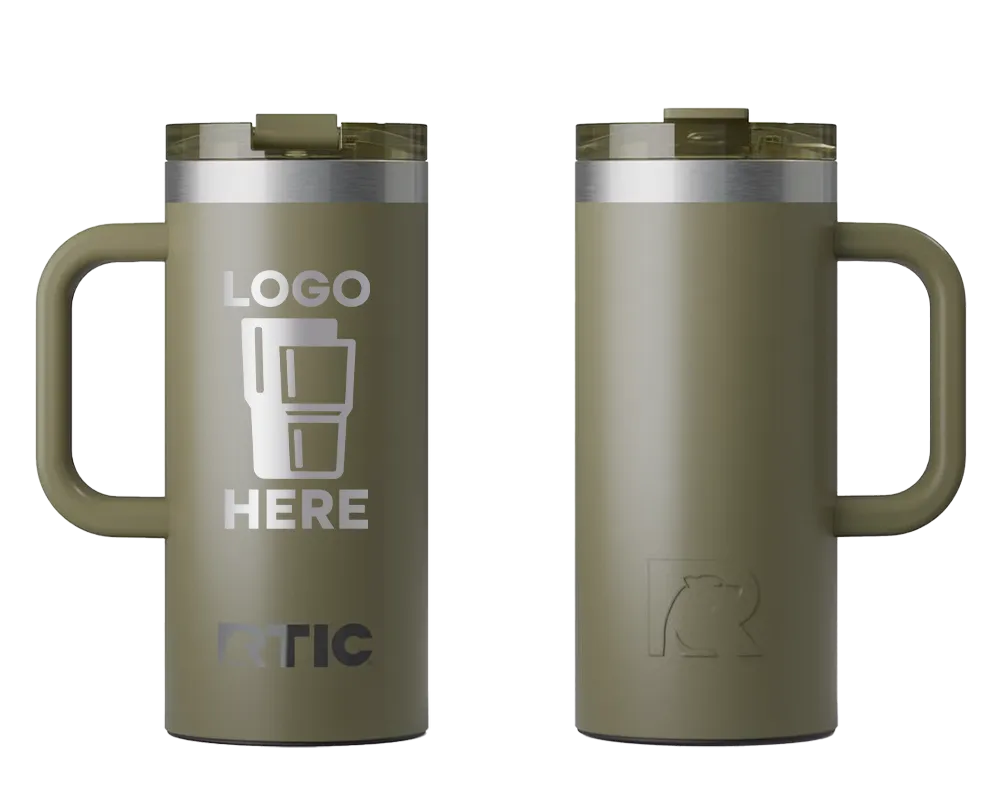 RTIC Road Trip Travel Mug Olive Laser Engrave