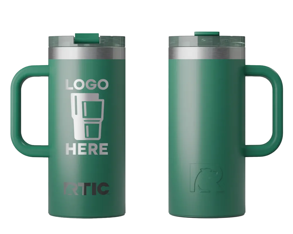 RTIC Road Trip Travel Mug Pine Tree Laser Engrave