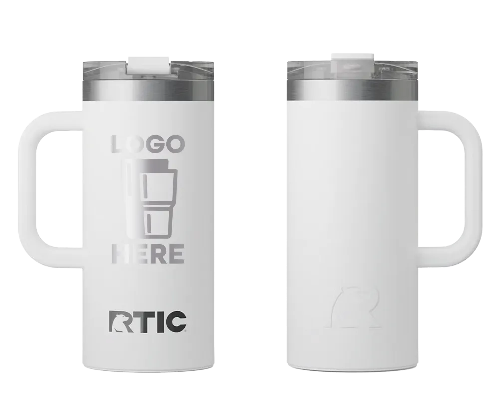 RTIC Road Trip Travel Mug White Laser Engrave