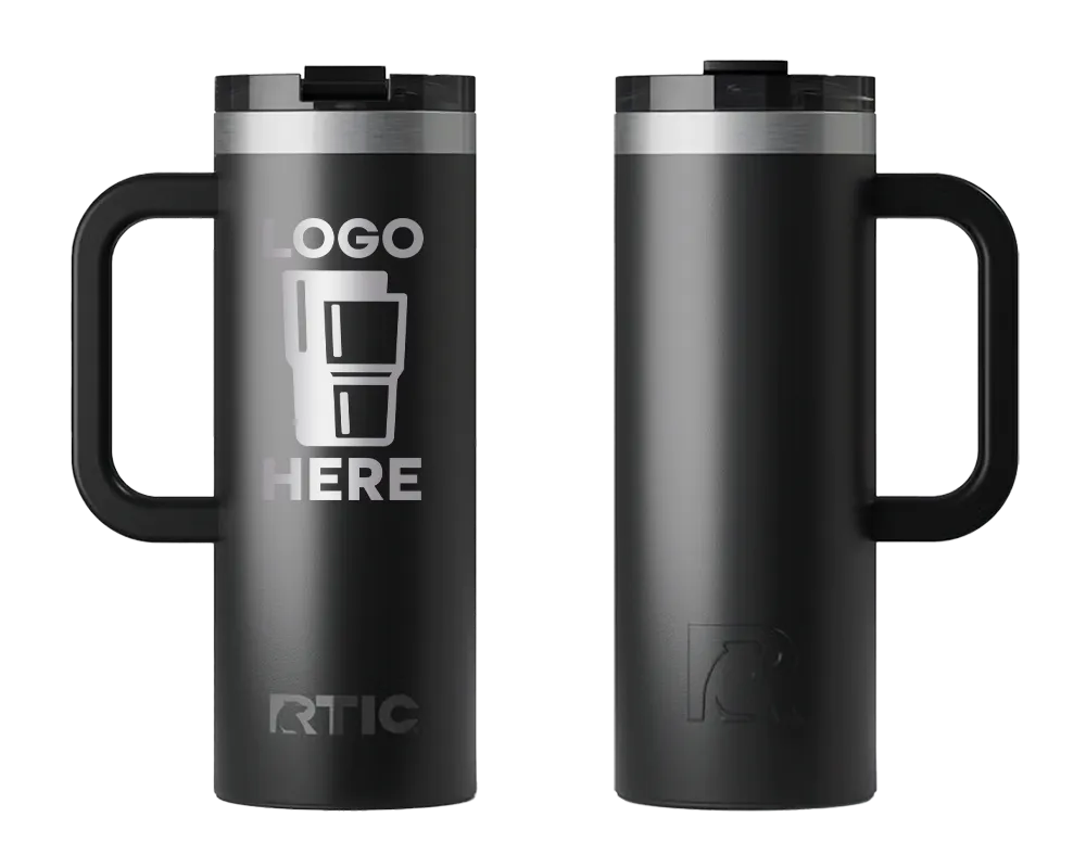 RTIC Road Trip Travel Mug Black Laser Engrave