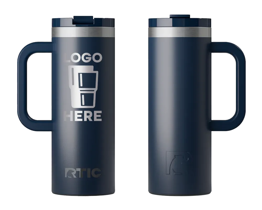 RTIC Road Trip Travel Mug Navy Laser Engrave