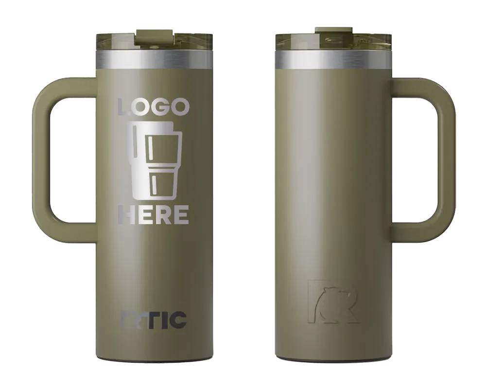 RTIC Road Trip Travel Mug Olive Laser Engrave