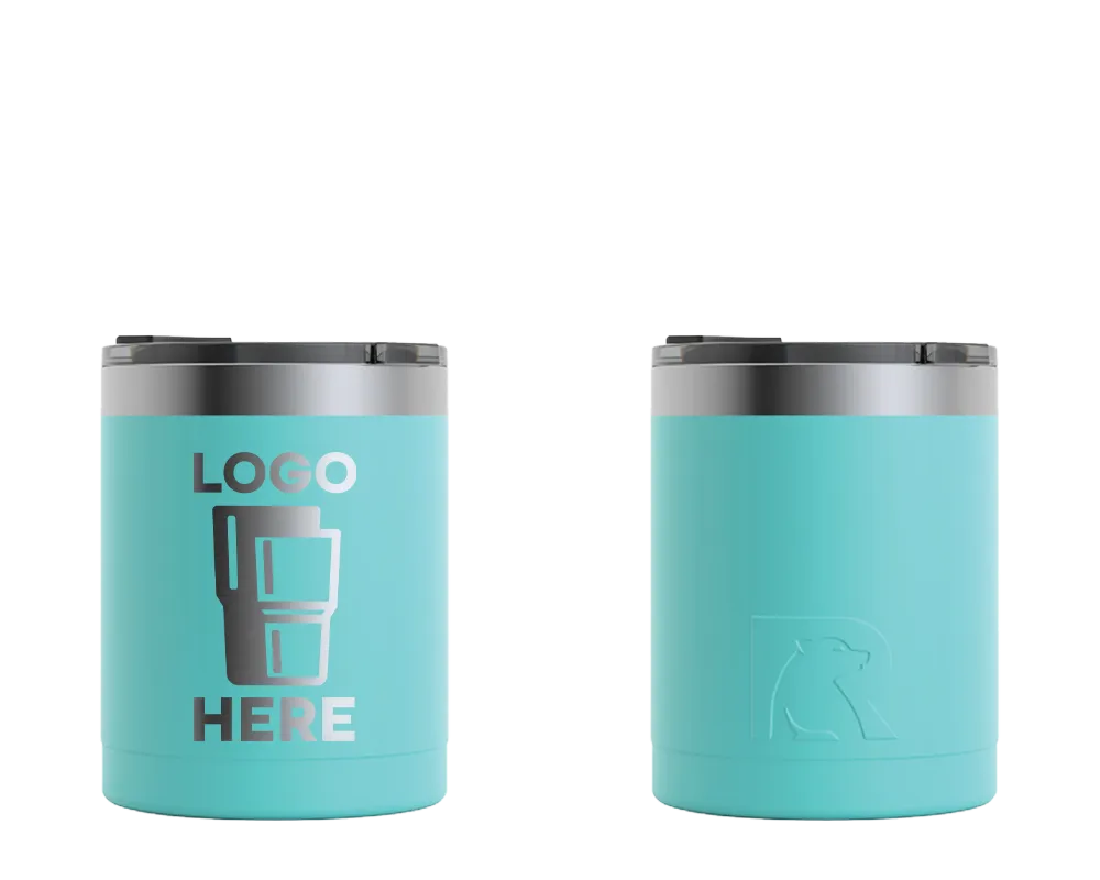 RTIC Lowball Tumbler Teal Laser Engrave