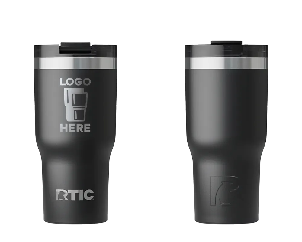 RTIC Essential Tumbler Black Laser Engrave