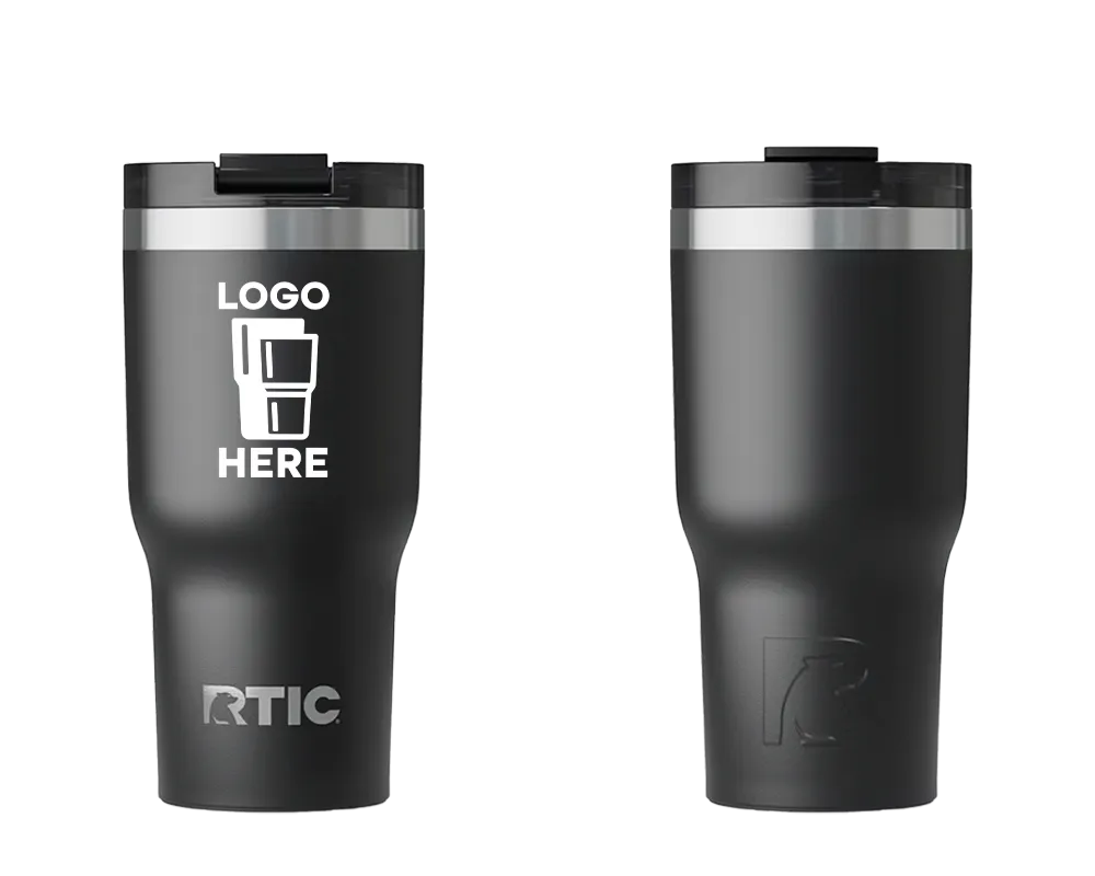 RTIC Essential Tumbler Black Color Print