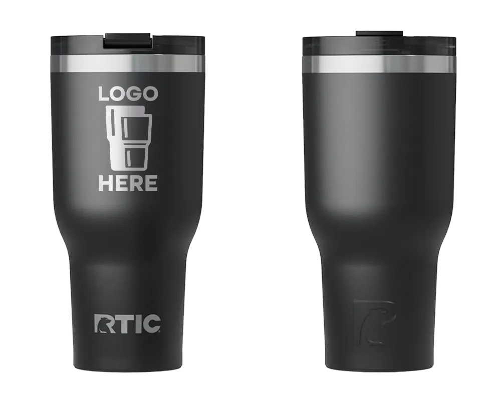 RTIC Essential Tumbler Black Laser Engrave