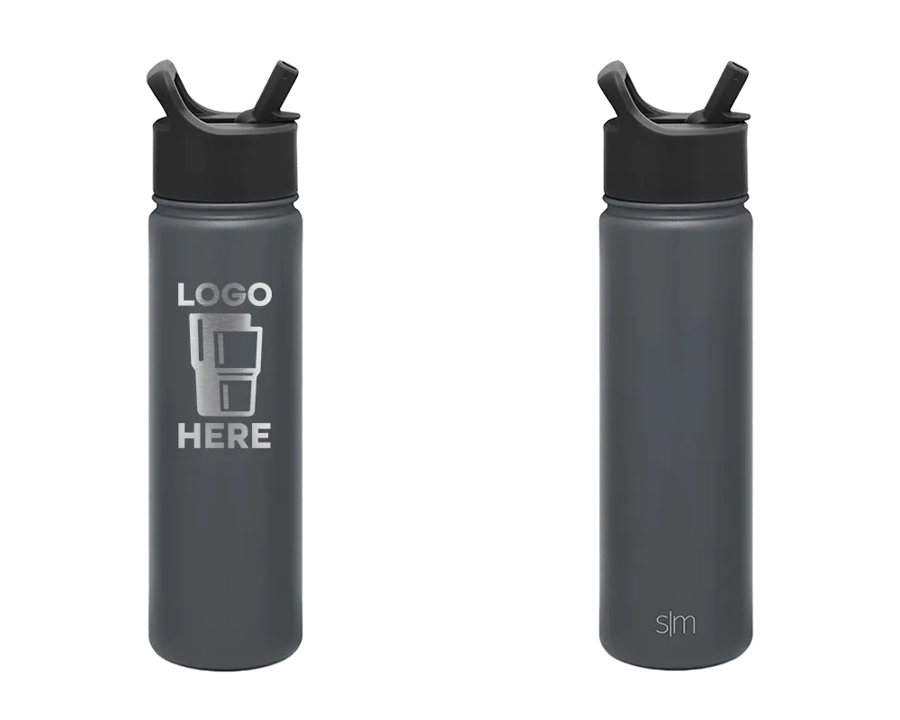 Simple Modern Summit Water Bottle Graphite Laser Engrave
