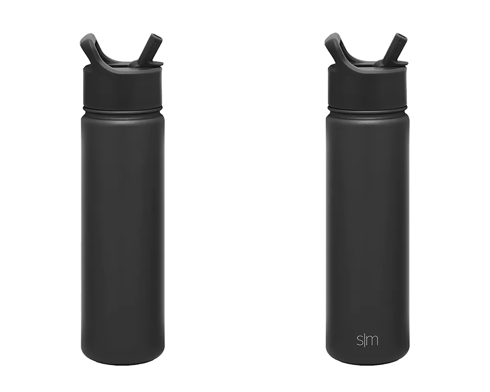 Simple Modern Summit Water Bottle in Midnight Black