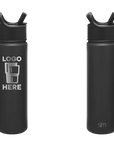 Simple Modern Summit Water Bottle Midnight Black Laser Engrave