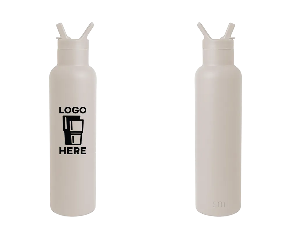 Simple Modern Ascent Water Bottle Almond Birch Color Print