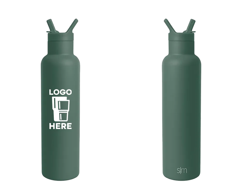 Simple Modern Ascent Water Bottle Forest Color Print