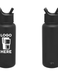 Simple Modern Summit Water Bottle Midnight Black Color Print