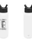 Simple Modern Summit Water Bottle Winter White Laser Engrave
