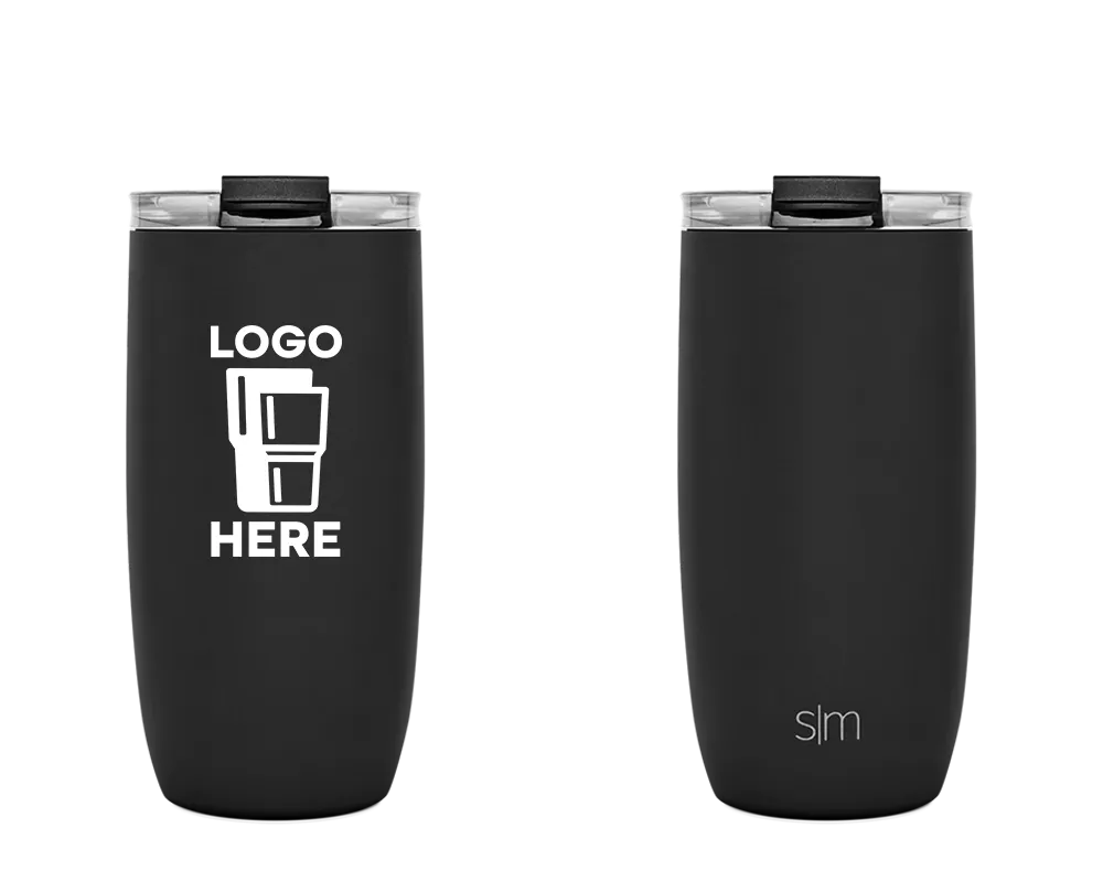 Simple Modern Voyager Tumbler Midnight Black Color Print