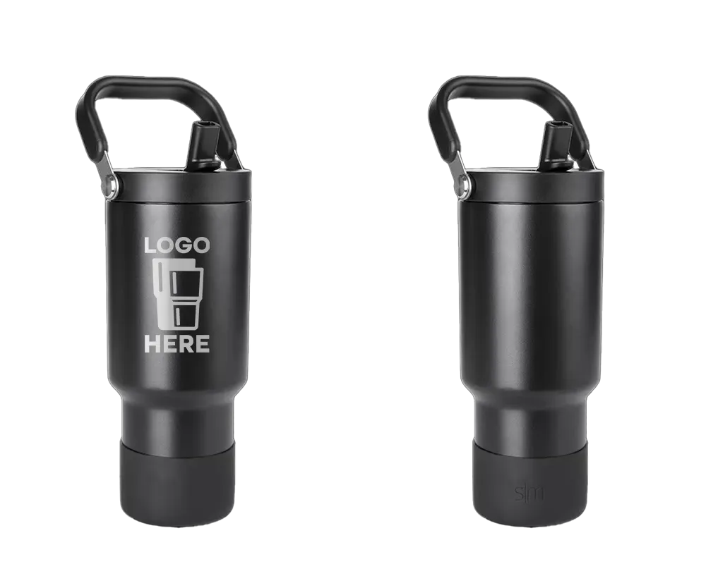 Simple Modern Trek Pivot Tumbler Midnight Black Laser Engrave