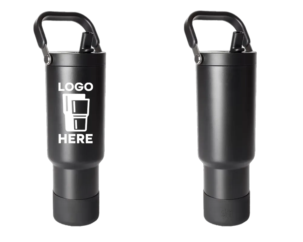 Simple Modern Trek Pivot Tumbler Midnight Black Color Print