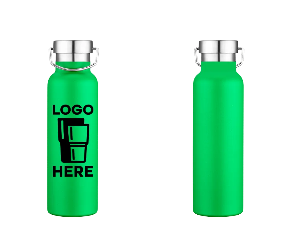 Vacuum Bottle Frosted Green Color Print