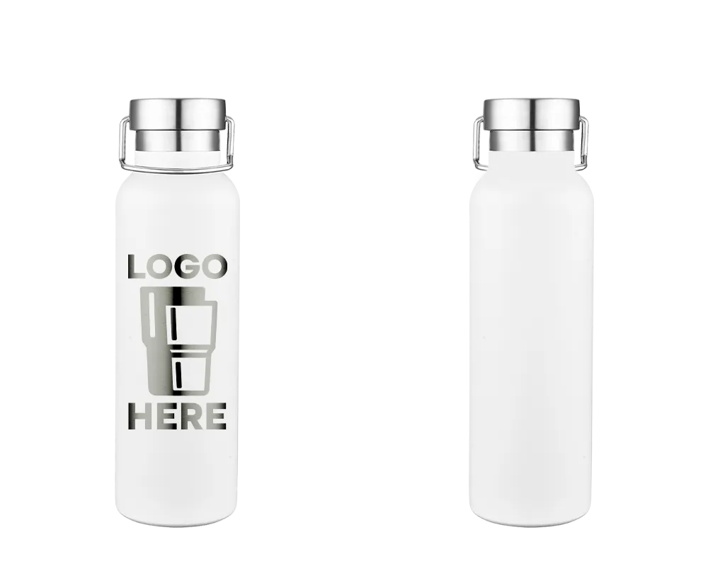 Vacuum Bottle Frosted White Laser Engrave