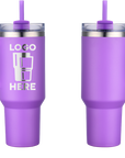 Handle Tumbler Purple Laser Engrave