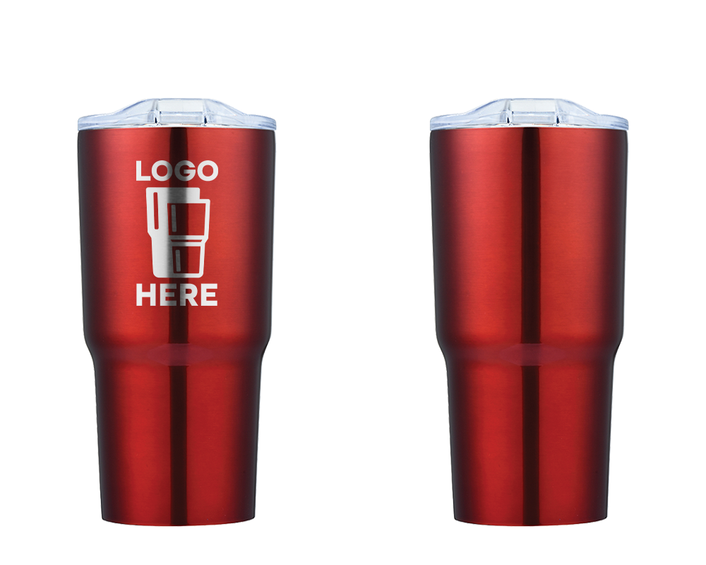Tiered Wall Tumbler Red Laser Engrave