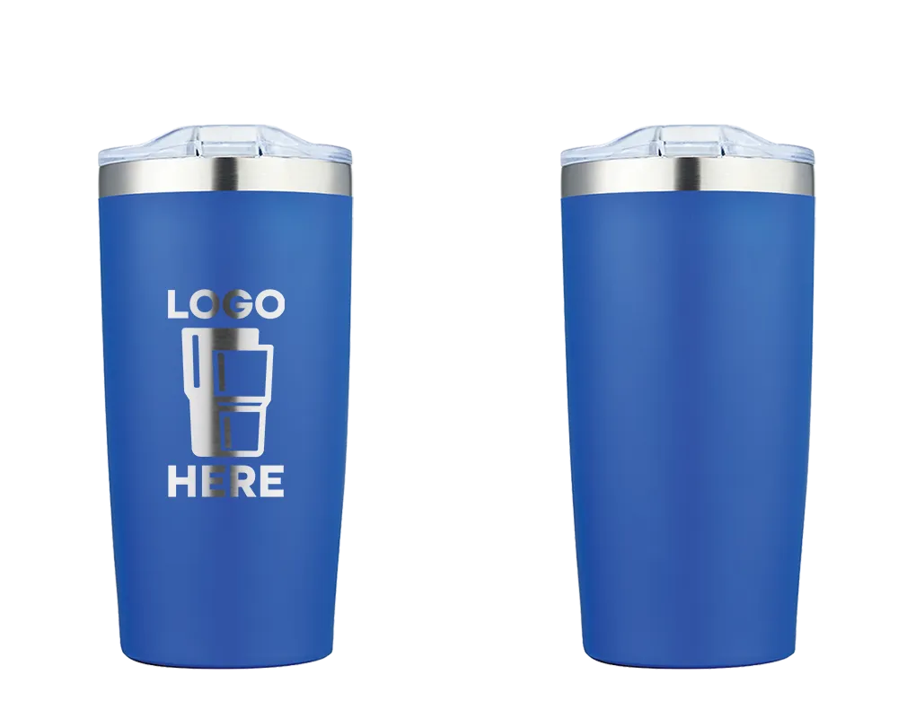 Straight Wall Tumbler Frosted Blue Laser Engrave