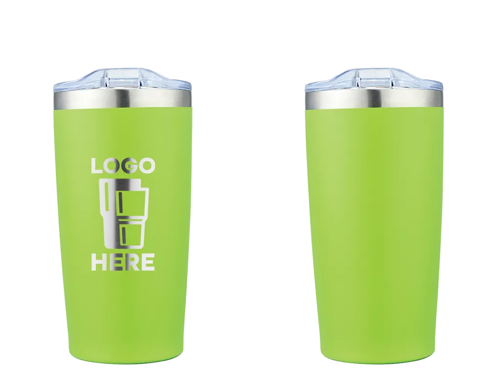 Straight Wall Tumbler Frosted Green Laser Engrave