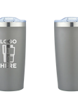 Straight Wall Tumbler Frosted Grey Laser Engrave