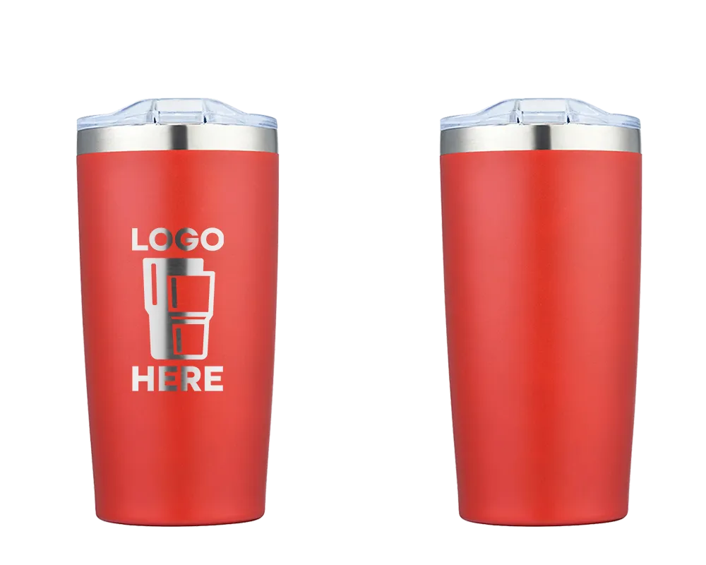 Straight Wall Tumbler Frosted Red Laser Engrave