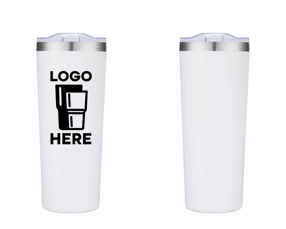 Tall Tumbler Frosted White Color Print