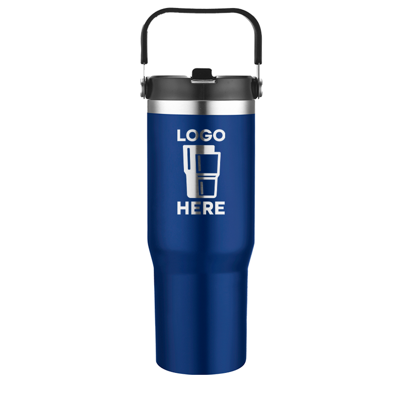 30 oz Stainless Steel Tumbler With Handle, Straw & Lid - Complete Set –  Shopify