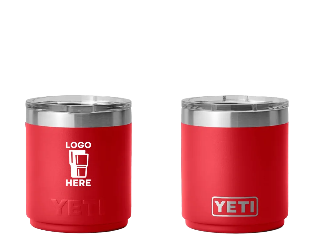 YETI Rambler Lowball Rescue Red Color Print